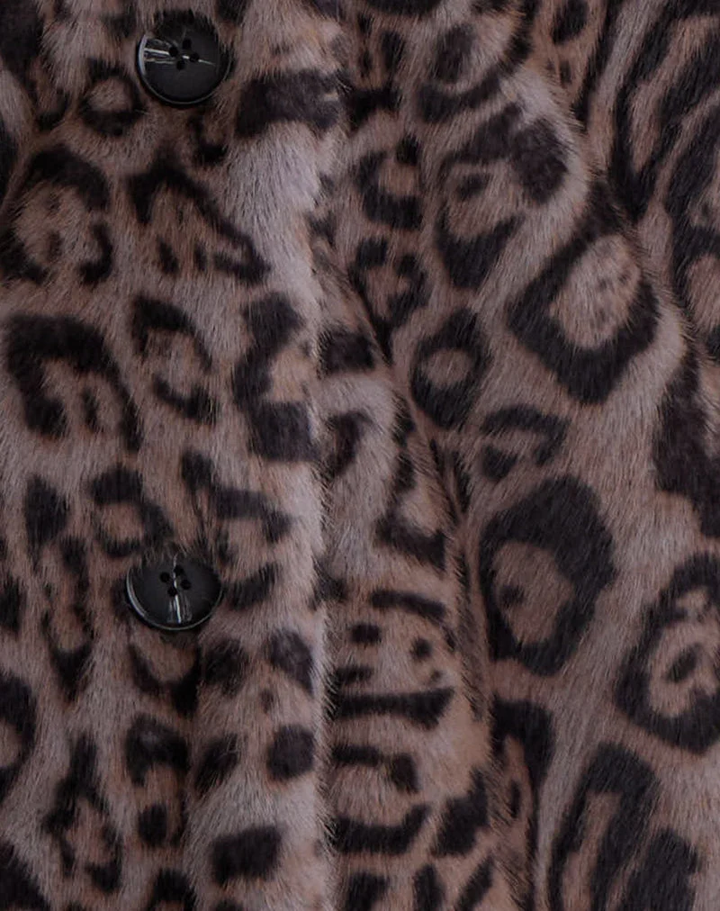 Joji Jacke in warmem Leopardengrau
