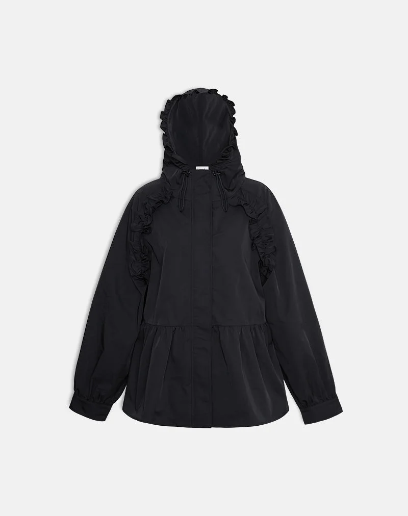 Malcari Schößchen Nylon Jacke in Schwarz