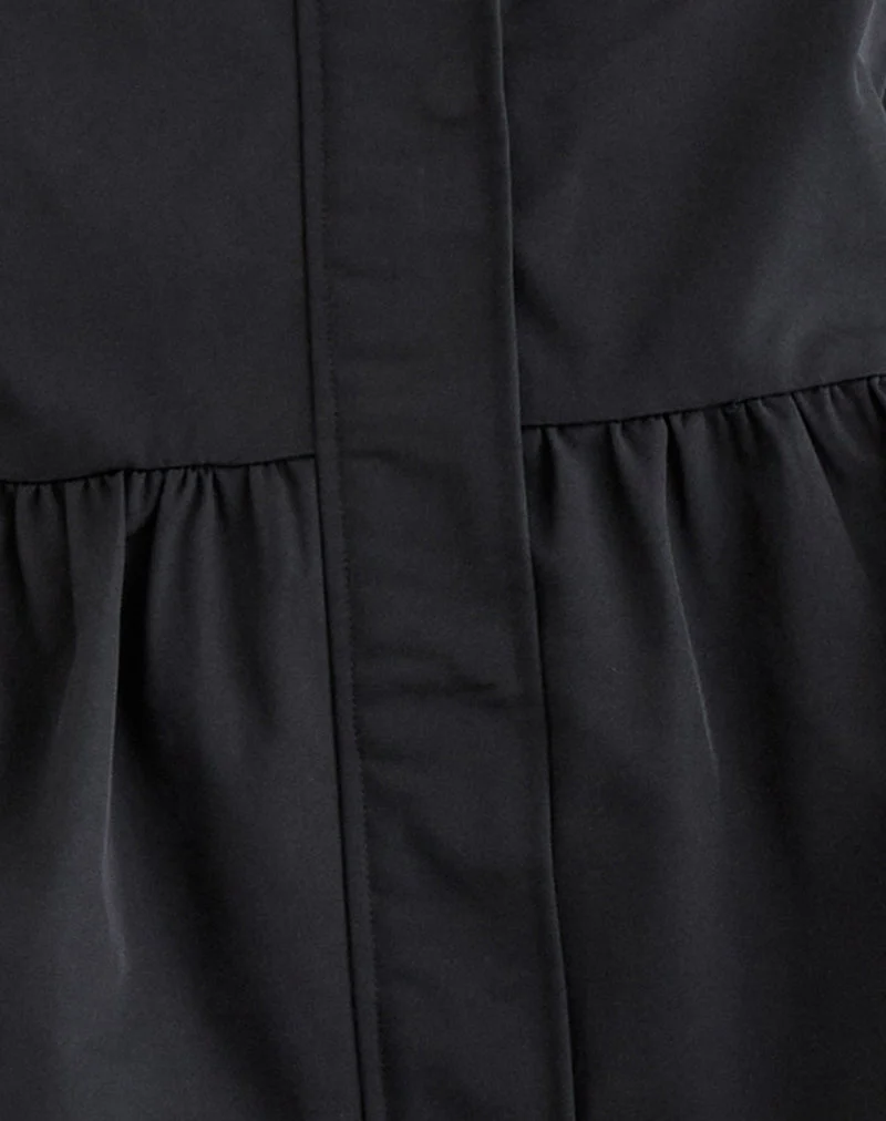 Malcari Schößchen Nylon Jacke in Schwarz