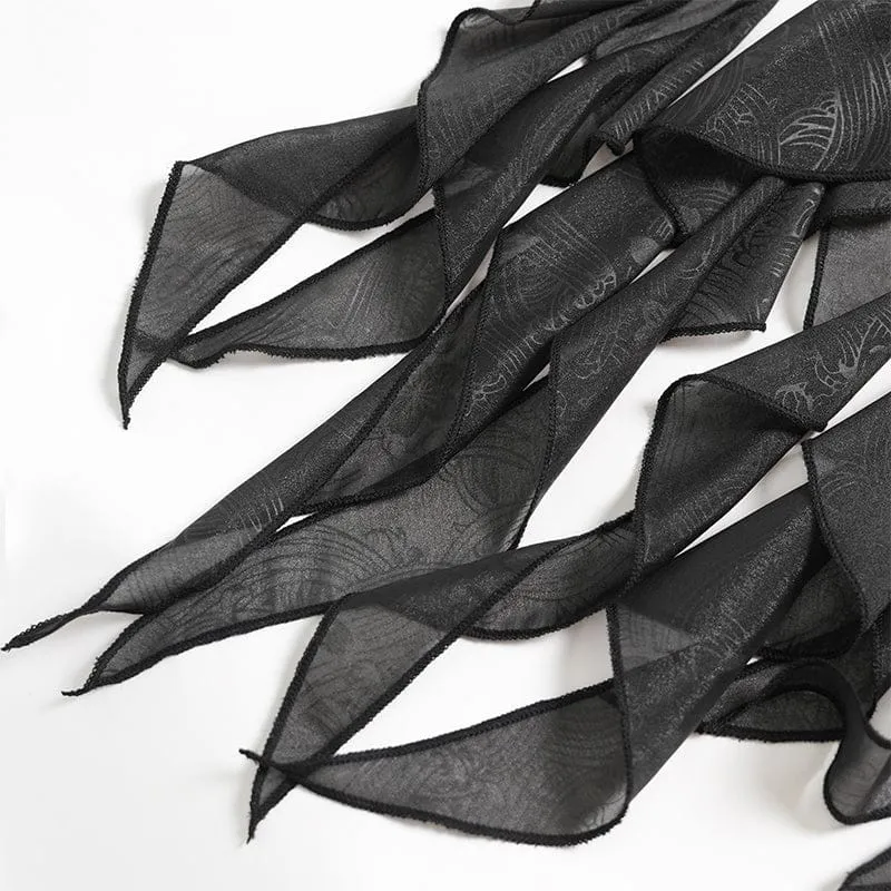 Gothic-Korsett für Damen mit Blumenmuster, Perlenbesatz und Rüschen, Überbrustband