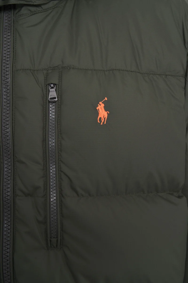 Giacca trapuntata con logo ricamato