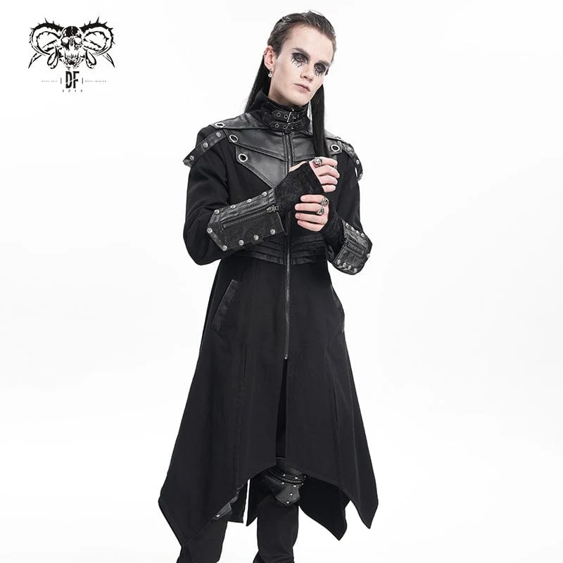 Gothic-Mantel mit Ösen und Schnalle für Herren