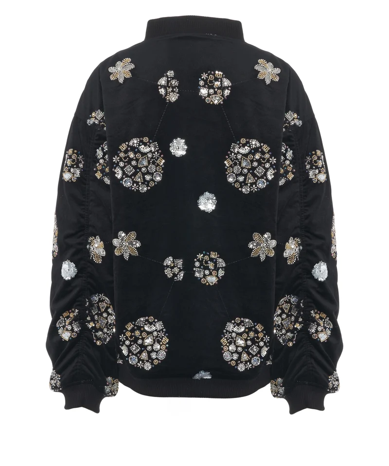 Bomber con applicazione strass