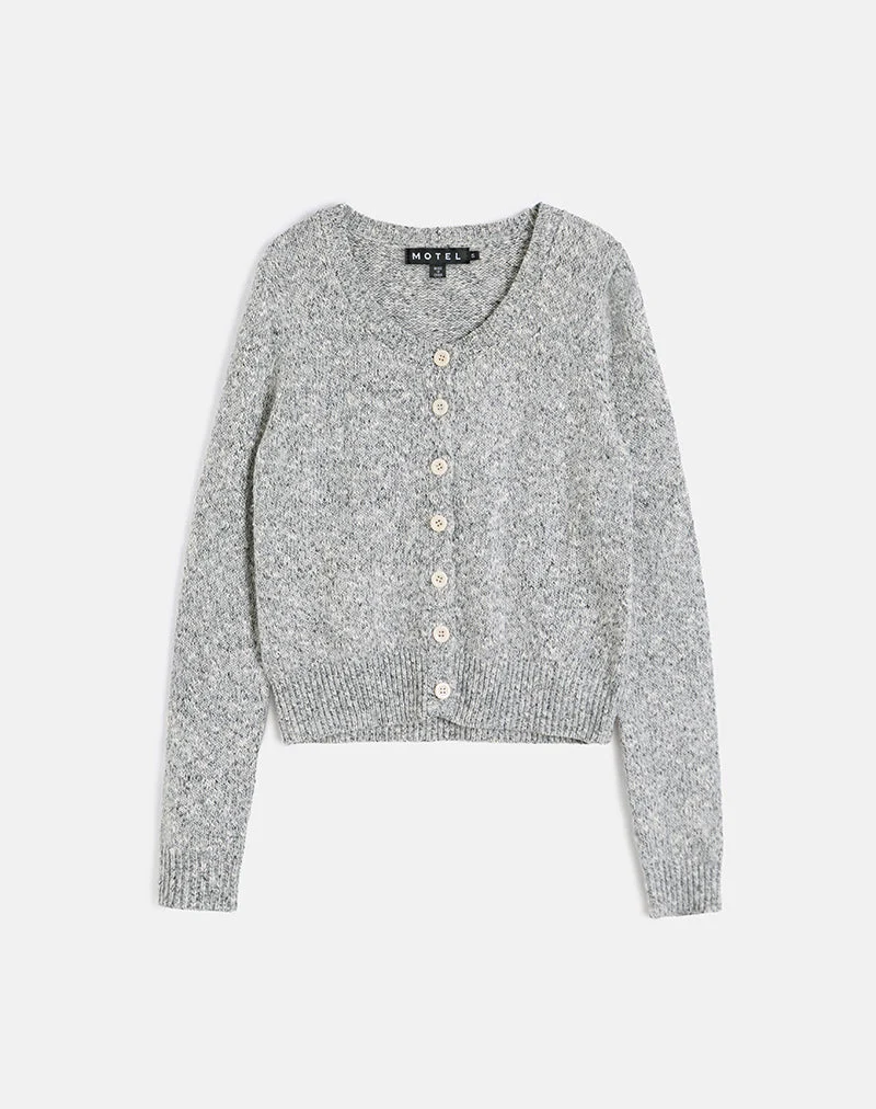 Talira Strickjacke aus dunkelgrauem Mergel