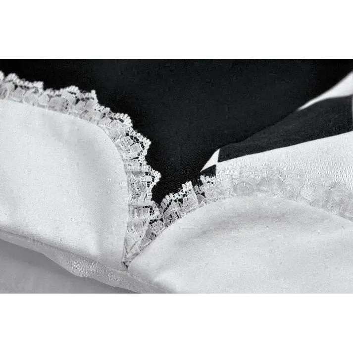 Gothic Harlekinhut in Kontrastfarbe für Damen