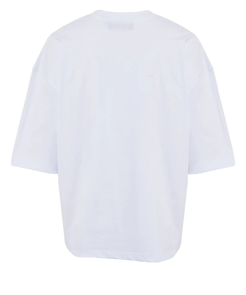 T-shirt con ricamo del logo