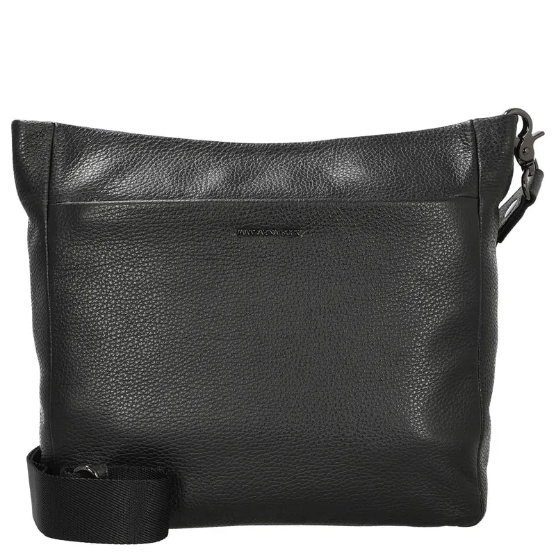Mandarina Duck Mellow Leather - Bolso bandolera L 35 cm (nero)