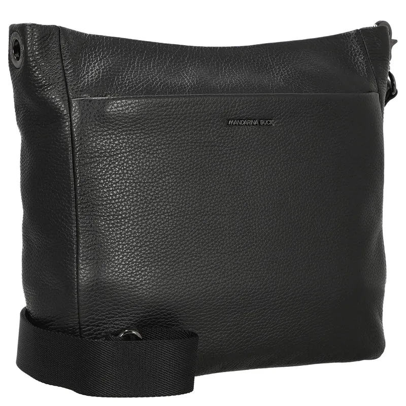 Mandarina Duck Mellow Leather - Bolso bandolera L 35 cm (nero)