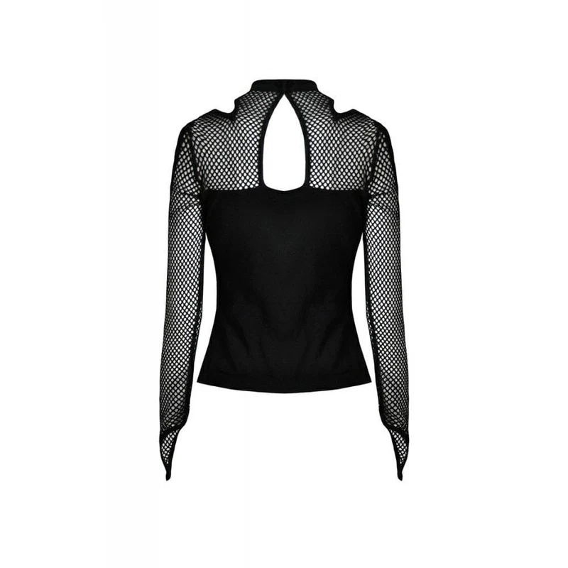 Frauen Punk Off-Shoulder Sexy Mech Ärmel Tops