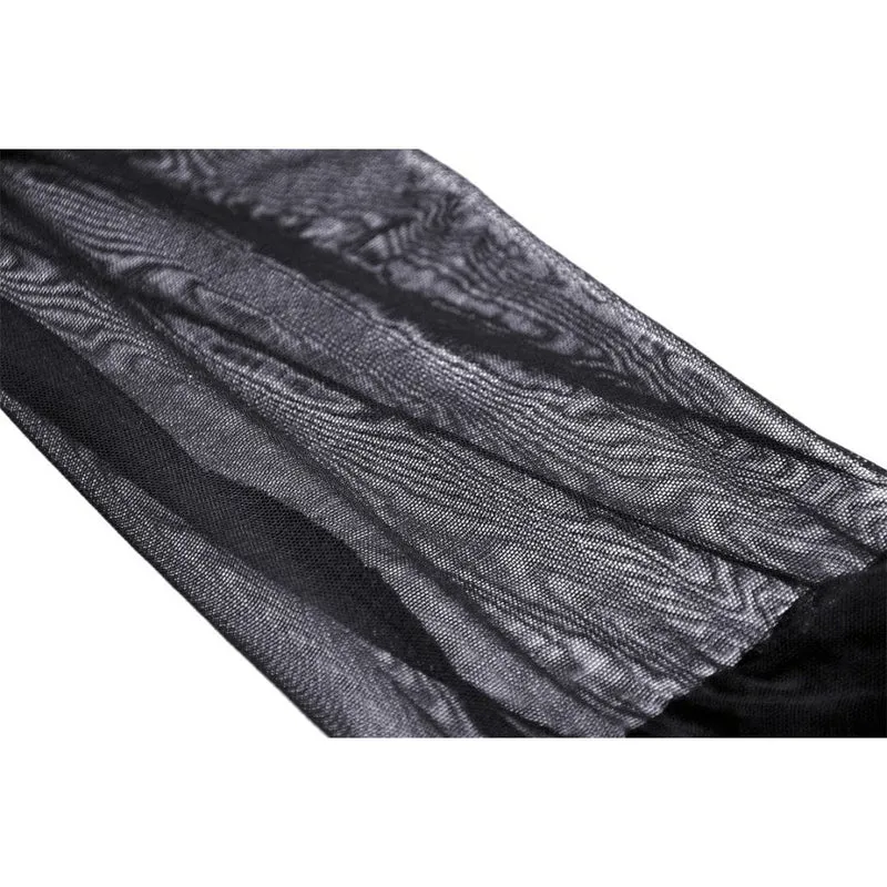 DIL Damen Gothic-Shirt mit ausgestellten Ärmeln und Netzstoff
