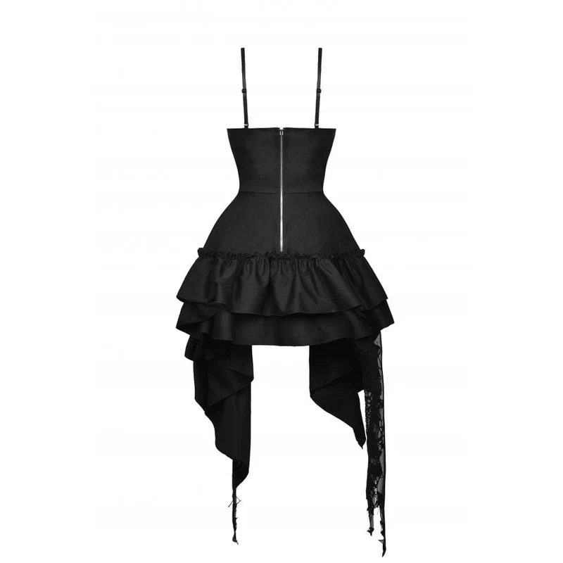 Gothic-Rüschen-Abendkleid für Damen