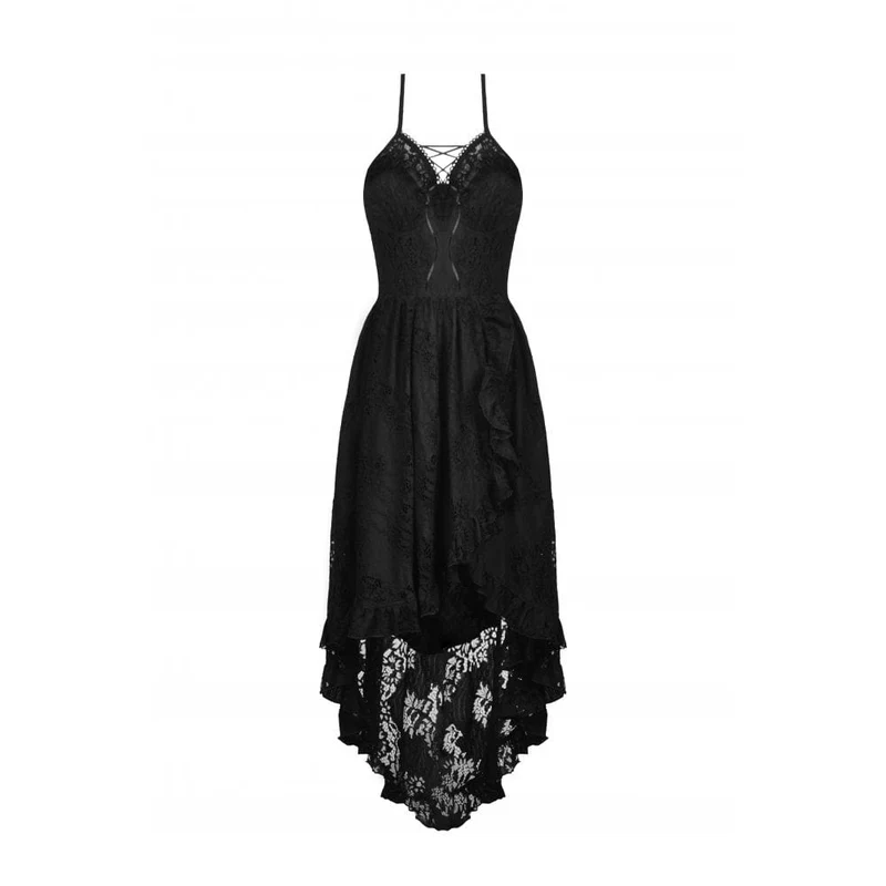 Gothic-Schwalbenschwanz-Blumenspitzenkleid für Damen