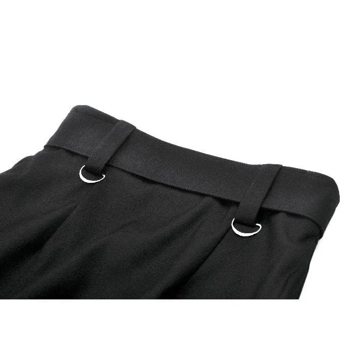 Damen Punk Metall Kettengürtel mit Riemen
