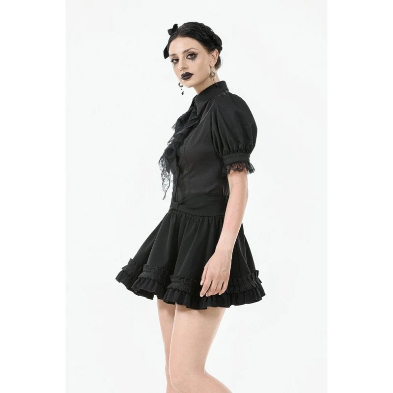 Gothic Lolita-Faltenrock mit Schleife an der Taille für Damen