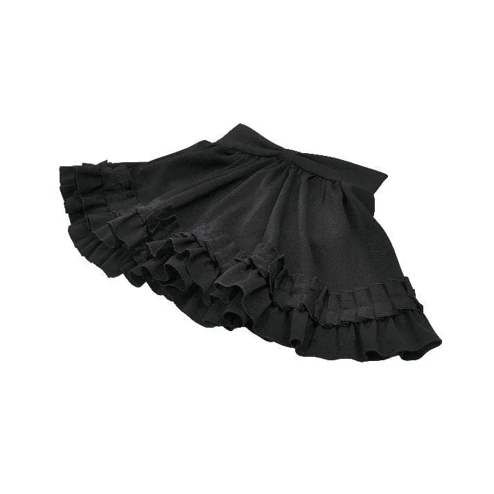 Gothic Lolita-Faltenrock mit Schleife an der Taille für Damen