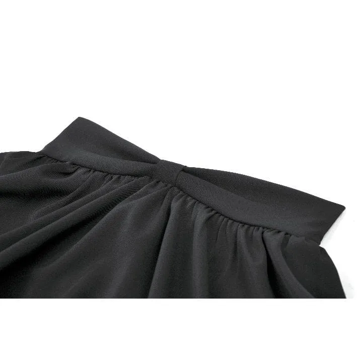Gothic Lolita-Faltenrock mit Schleife an der Taille für Damen