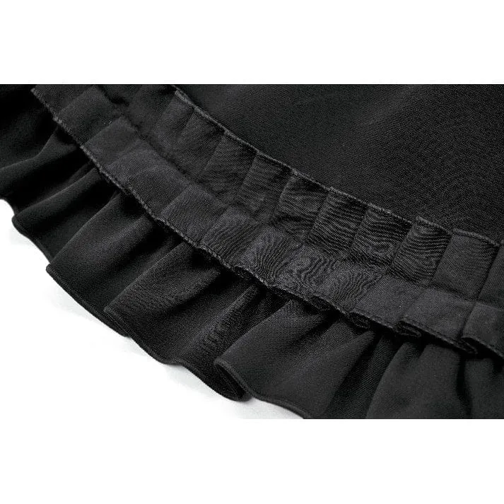 Gothic Lolita-Faltenrock mit Schleife an der Taille für Damen