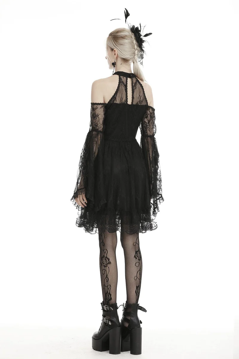 Gothic Neckholder-Spitzenkleider für Damen