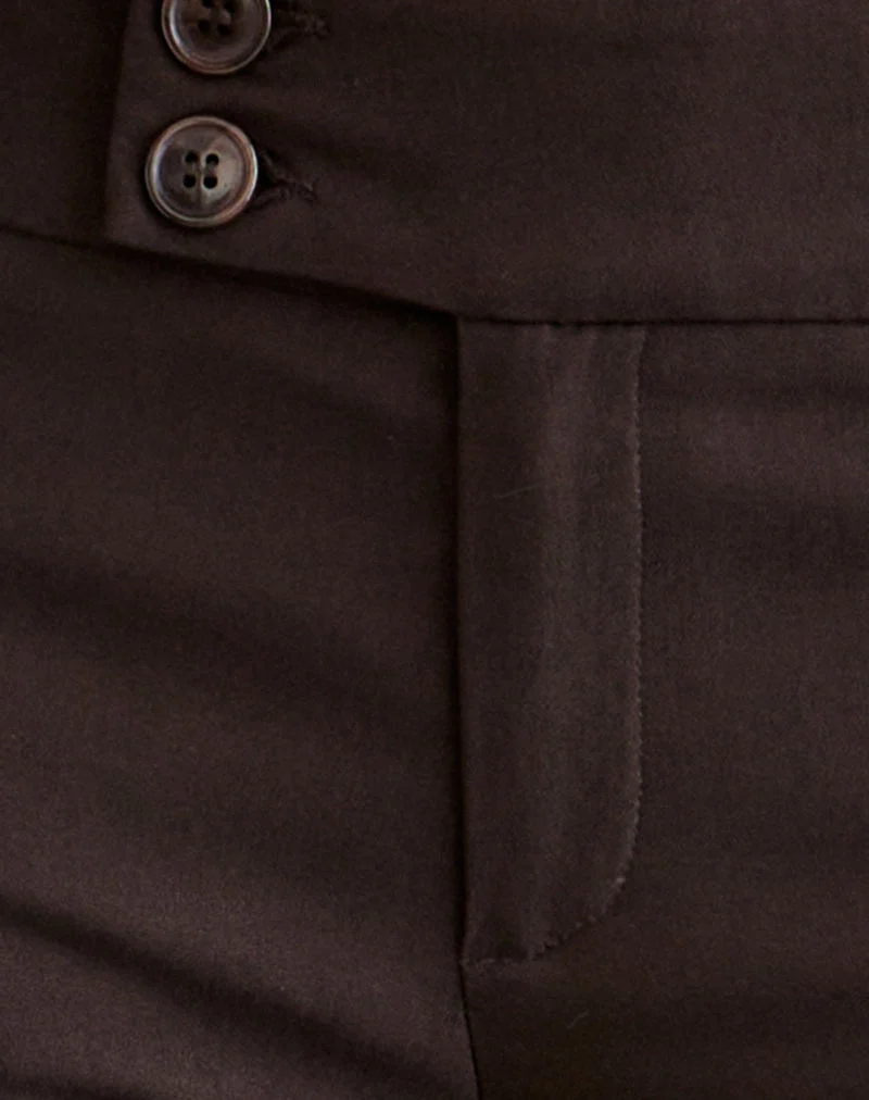 Falita Hose in Tailoring Dunkelbraun