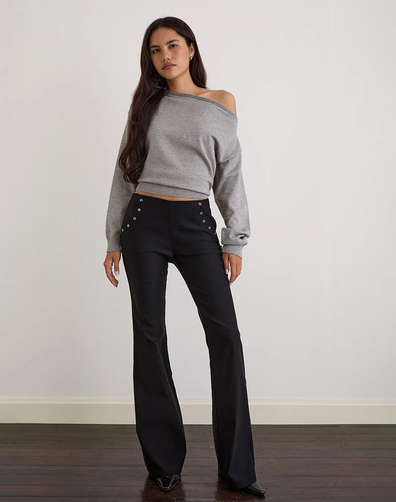 Jalira Pullover aus Strick Grau