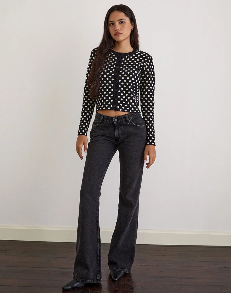 Bhavina Strickjacke in Mono Polka