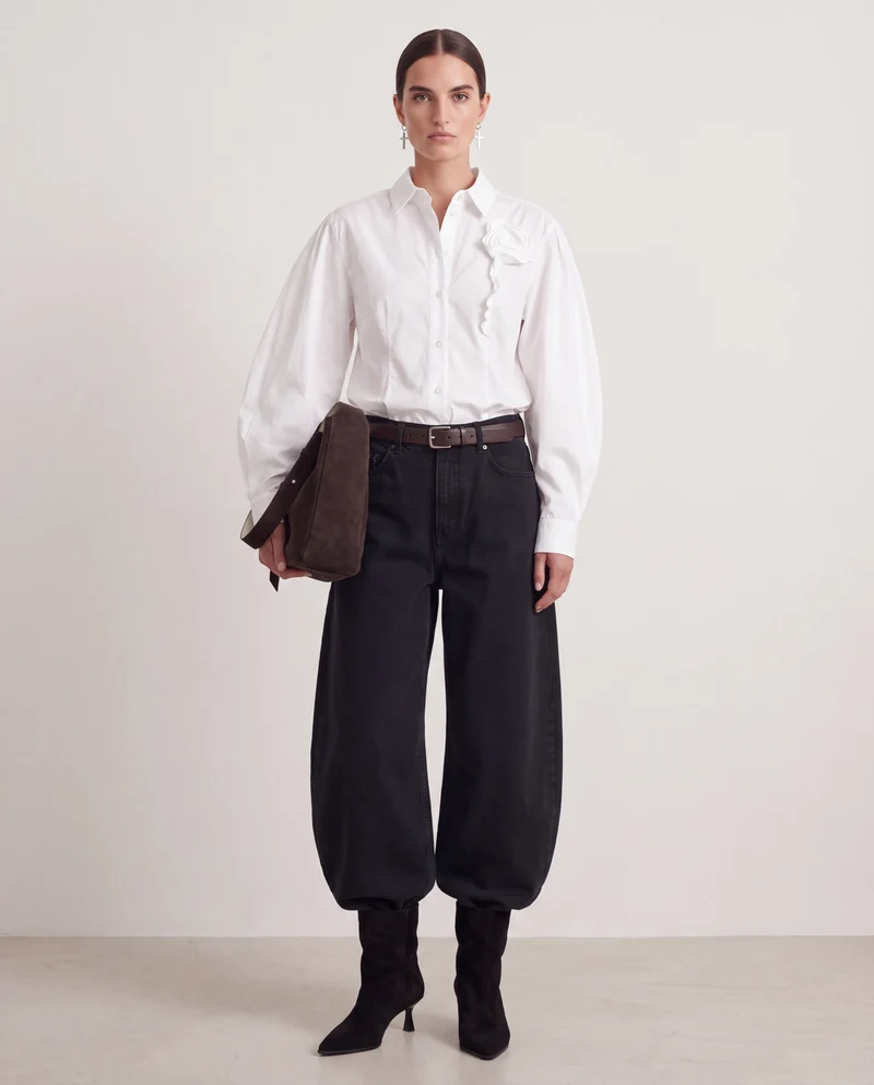 Jeans 'Cela Draped Barrel Leg'