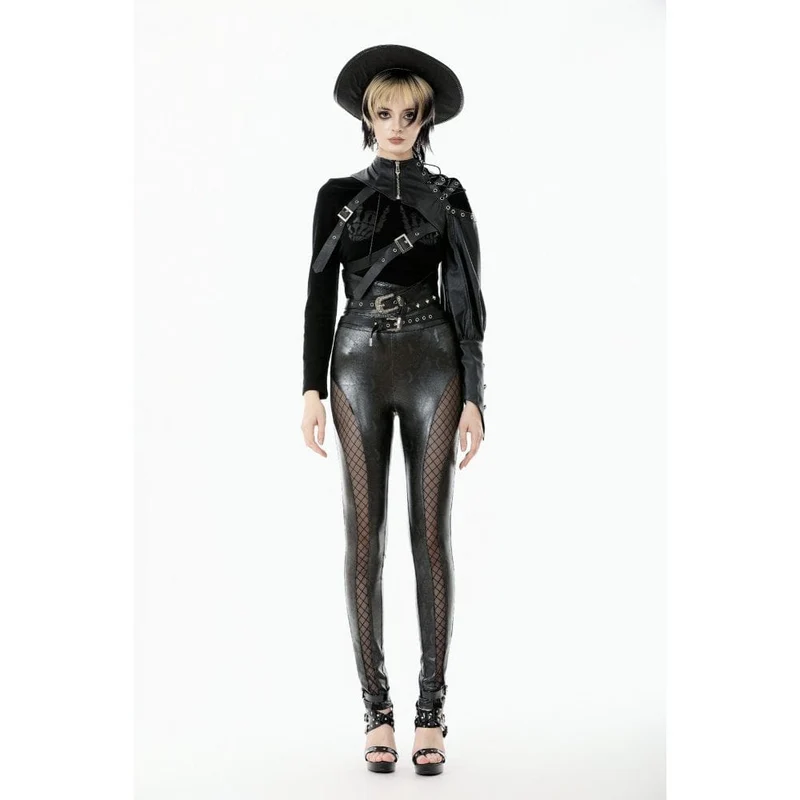 Punk-Umhang mit asymmetrischem Schnallenriemen und Cut-Outs für Damen