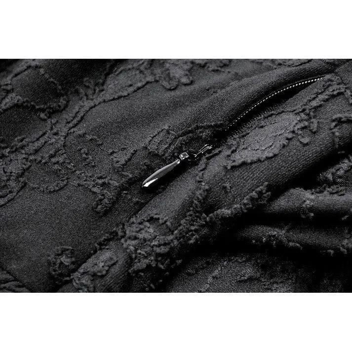 Gothic-Kleid mit Jacquard-Muster, floraler Spitze und Ärmeln für Damen, Abschlusskleid