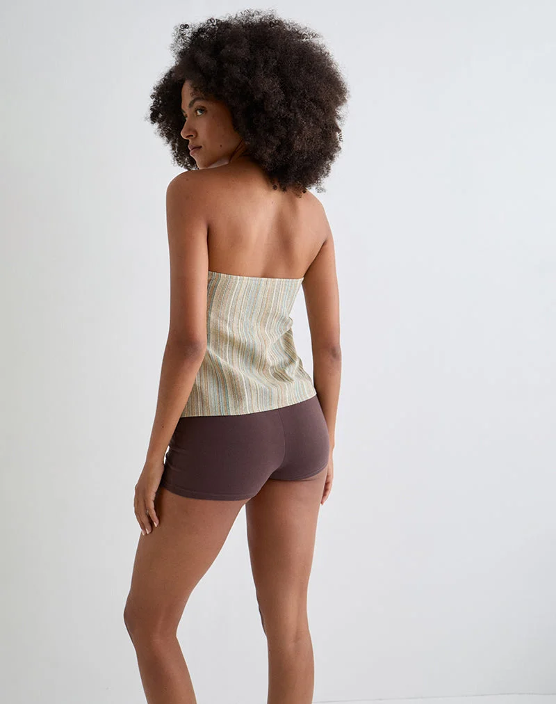 Hisana Bandeau-Top in Gelb gestreift