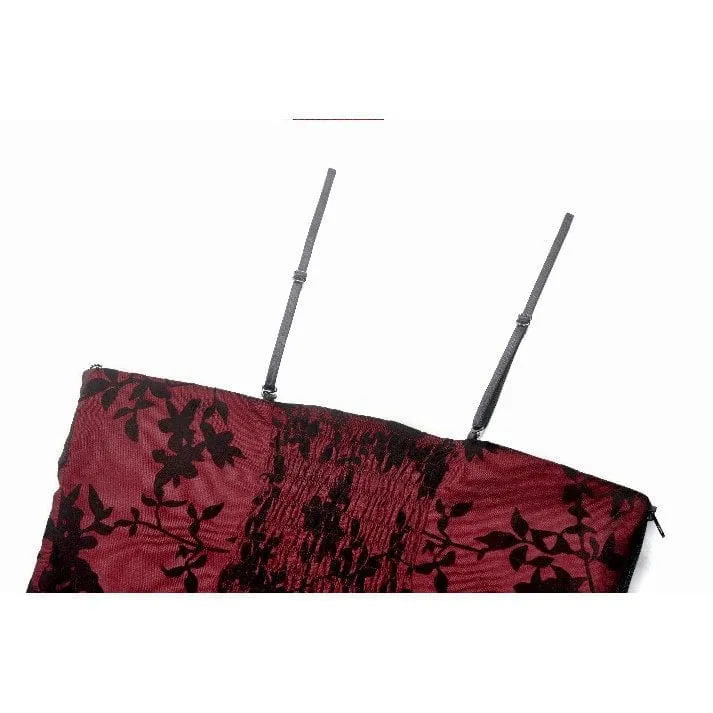 Gothic-Tanktop mit Blumenspitze für Damen