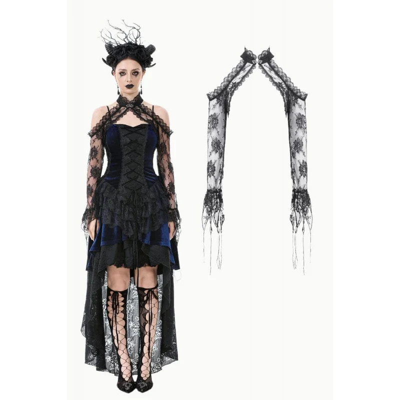 Gothic Shrug aus transparenter Blumenspitze für Damen