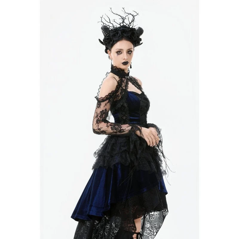 Gothic Shrug aus transparenter Blumenspitze für Damen