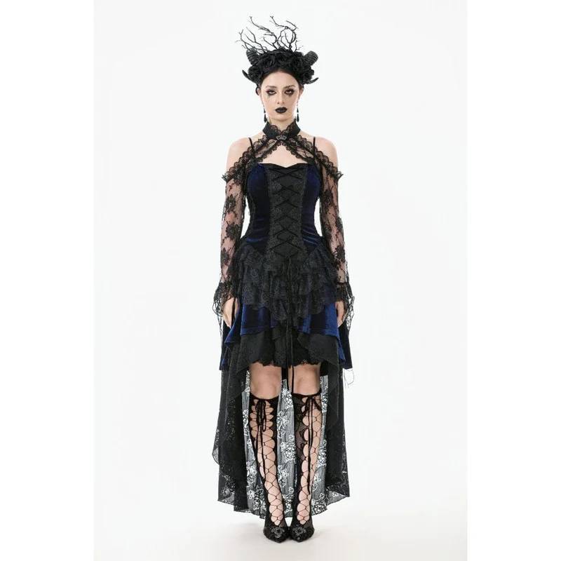 Gothic Shrug aus transparenter Blumenspitze für Damen