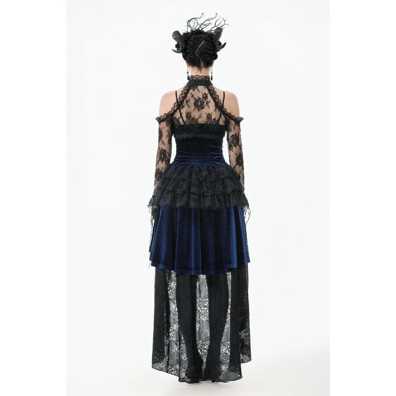 Gothic Shrug aus transparenter Blumenspitze für Damen