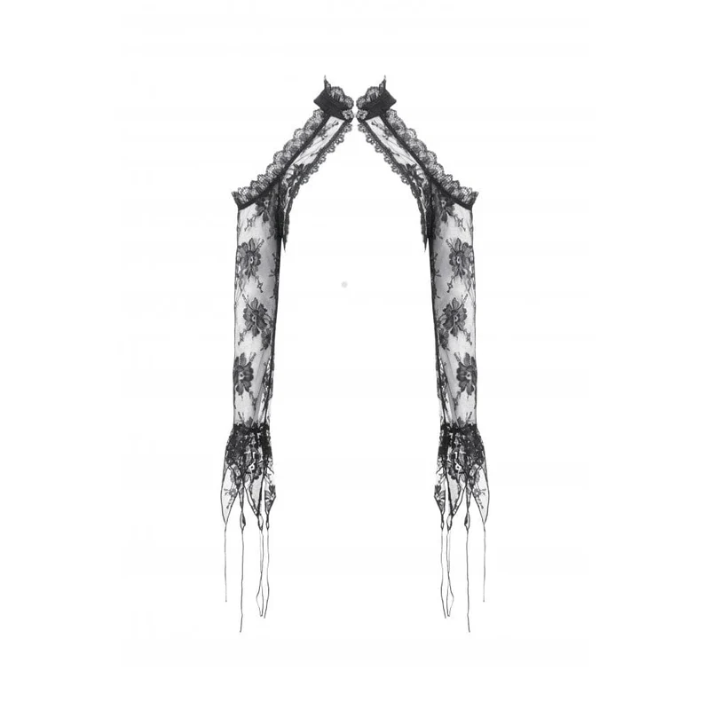 Gothic Shrug aus transparenter Blumenspitze für Damen