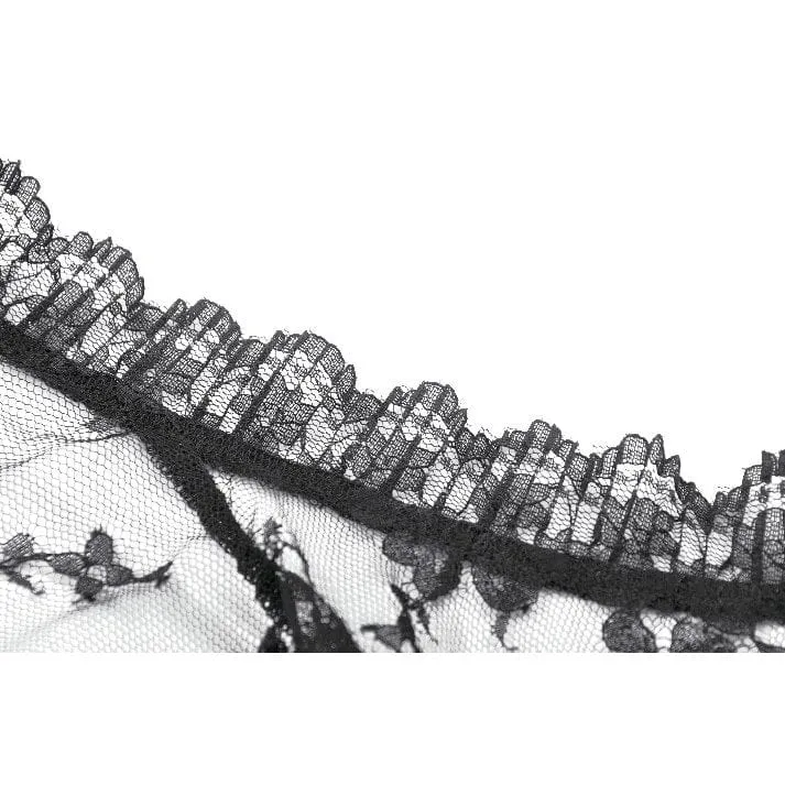 Gothic Shrug aus transparenter Blumenspitze für Damen