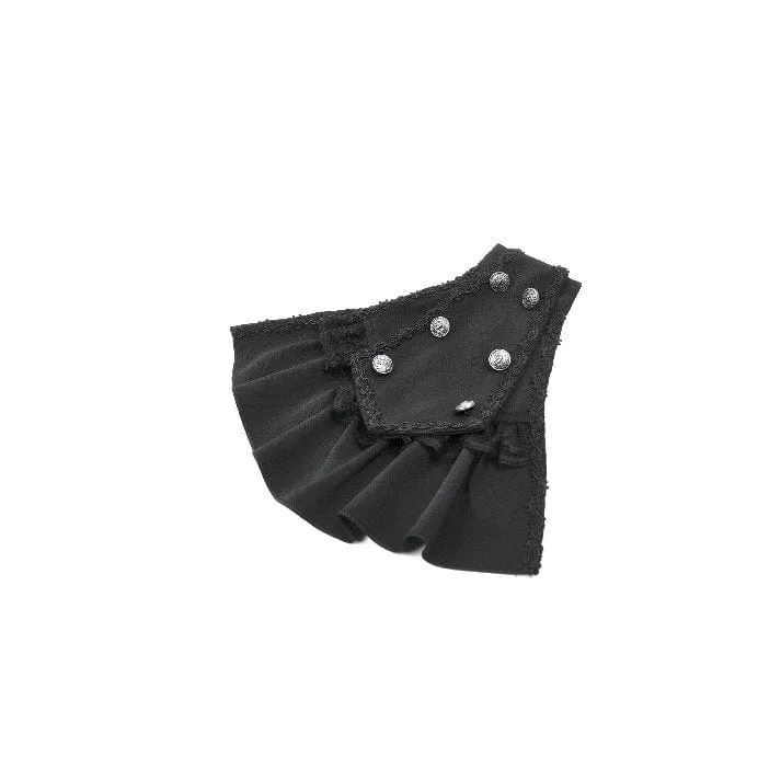 Gothic-Zweireiher-Cape mit Blumenspitze für Damen