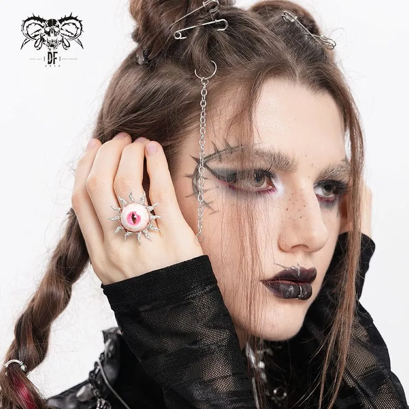 Punk-Sonnenblumen-Augapfelring für Damen