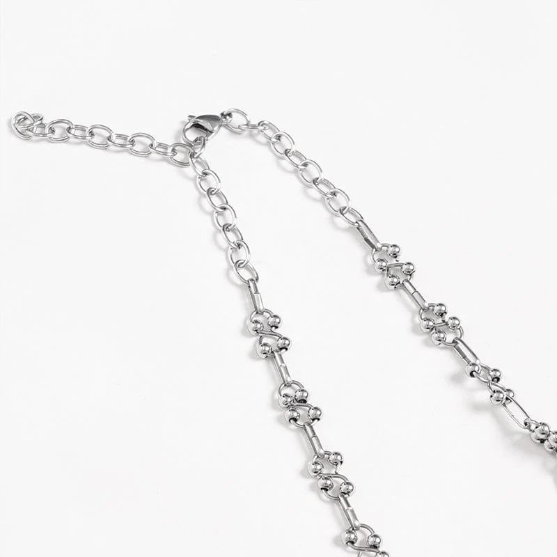Damen Punk Kette Hexagramm Fischgräten Halskette