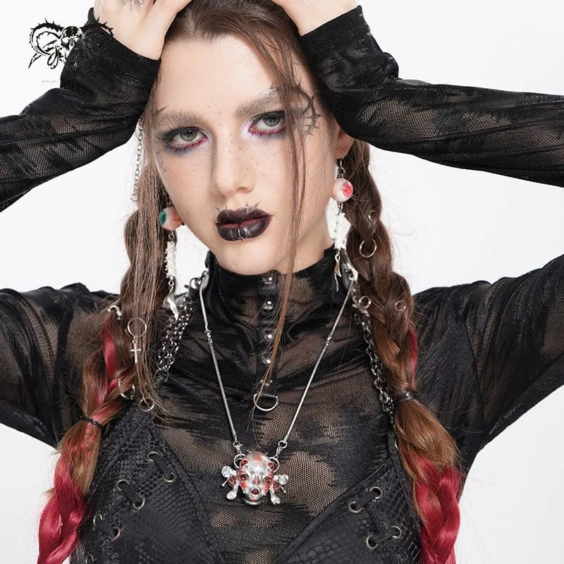 Cyberpunk Alien-Core Crying Robot Halskette für Damen