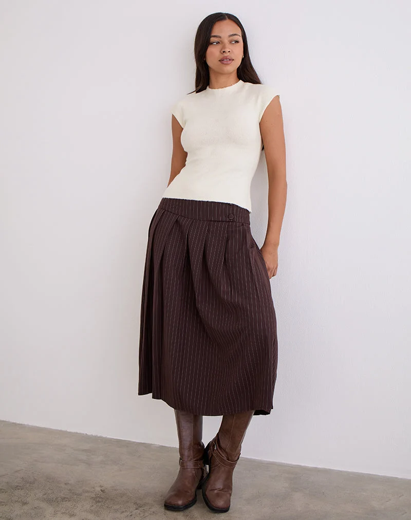 Hanuva Oberteil in Creme gestrickt