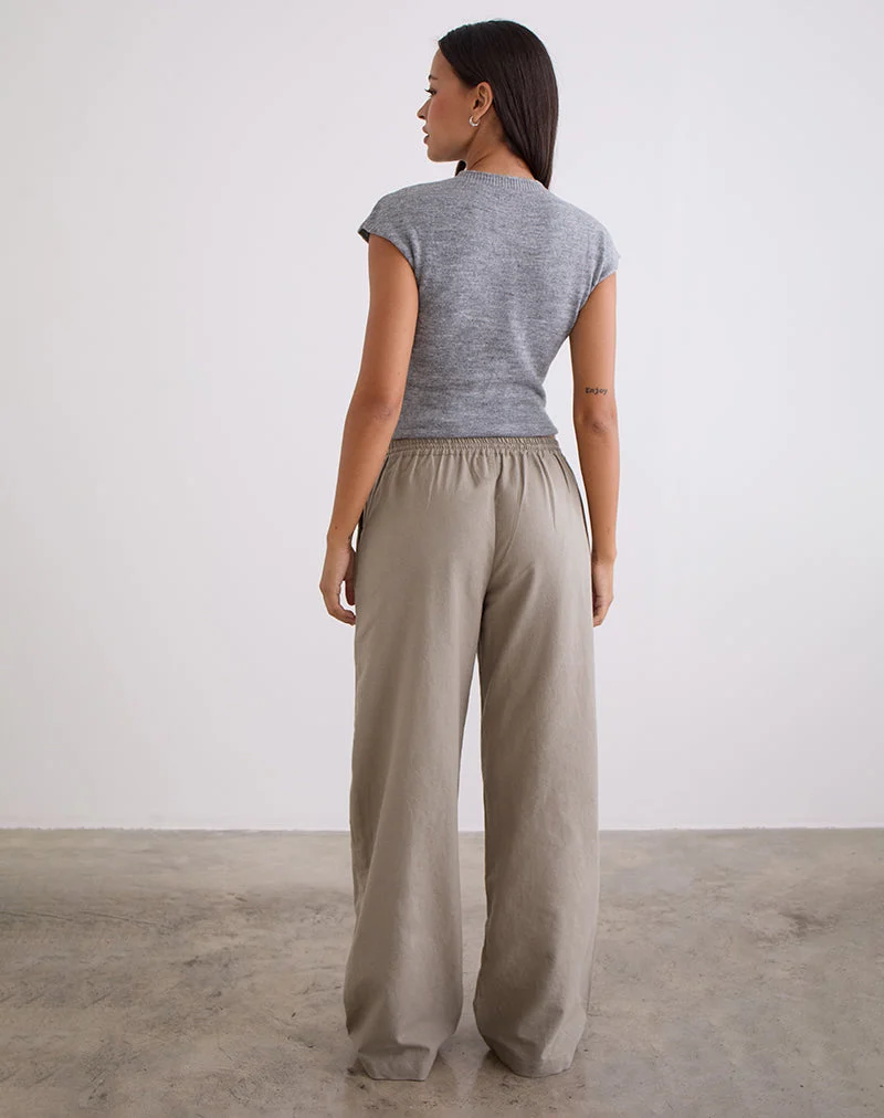 Wasic Hose mit weitem Bein in Biscotti