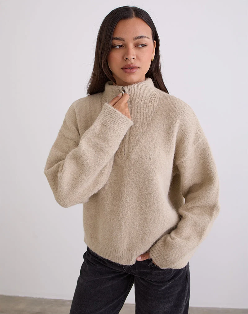 Atine Pullover in Hafermehl