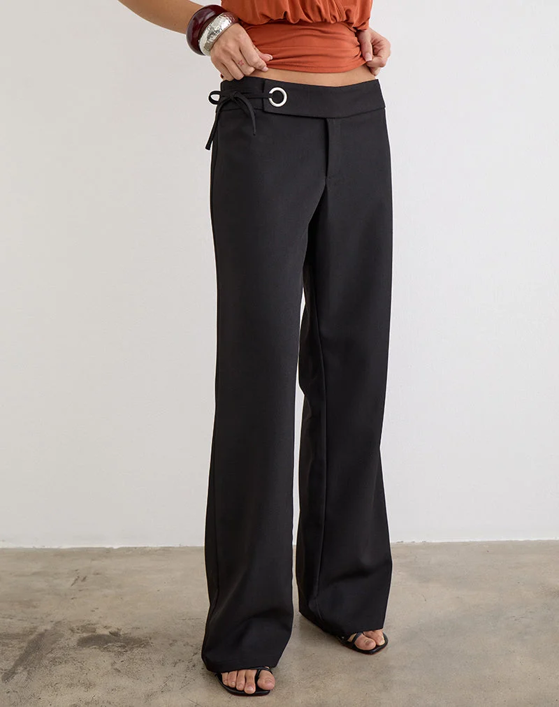 Tova Tie Tailoring Hose in Schwarz