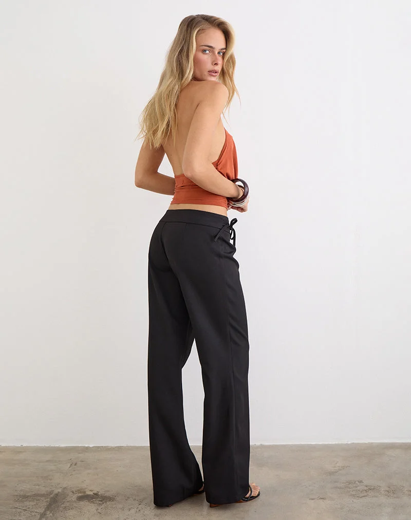 Tova Tie Tailoring Hose in Schwarz