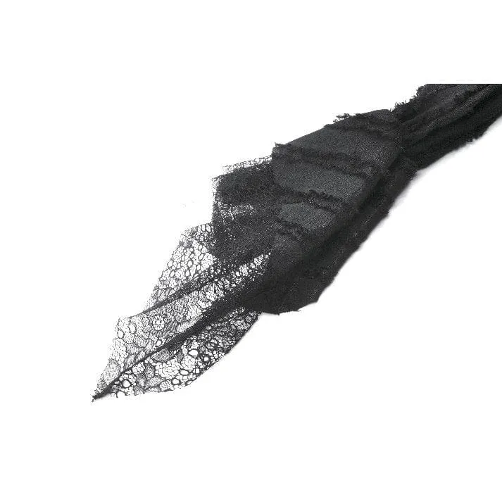 Gothic-Hemd mit unregelmäßigen, ungesäumten Puffärmeln für Damen