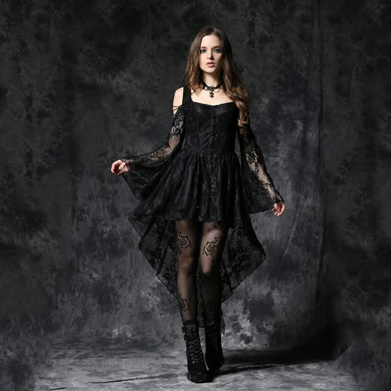 Frauen Lace Overlay Little Black Dress