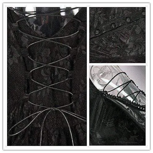 Frauen Lace Overlay Little Black Dress