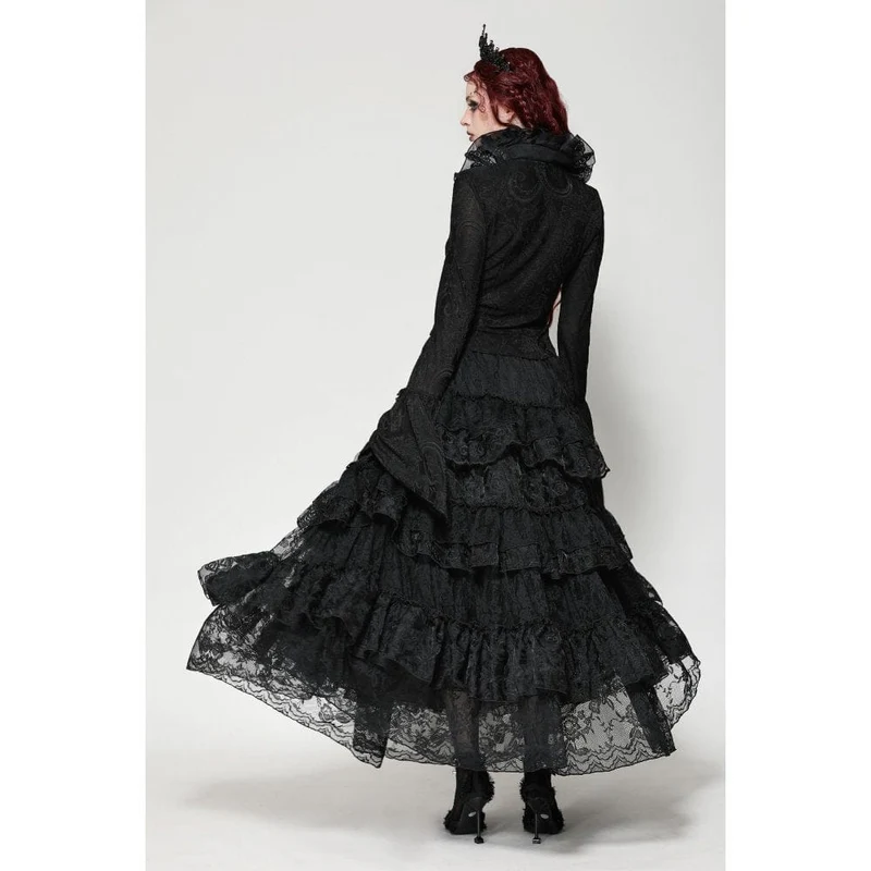 Gothic Mesh Diamond Langarmshirt für Damen