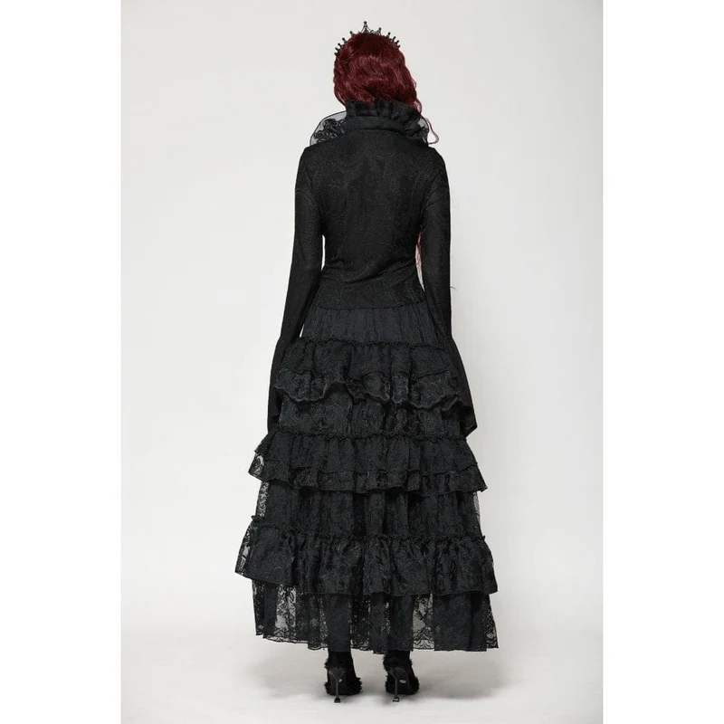 Gothic Mesh Diamond Langarmshirt für Damen
